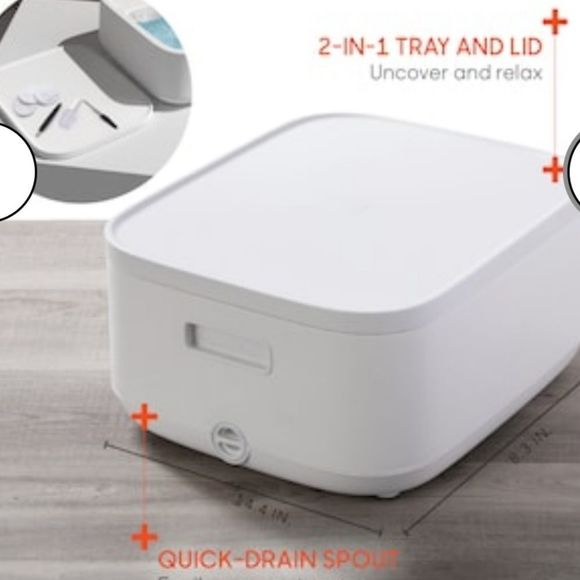 Sharper Image SpaHaven Heated w/Massage Rollers Foot Bath - Picture 7 of 16